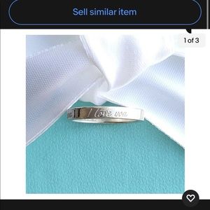 Tiffany & Co I love you stackable ring size 7